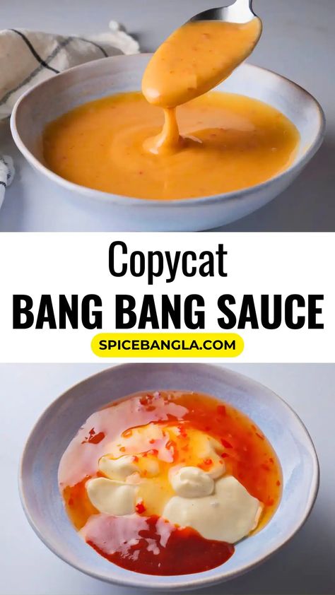 Bangbang Sauce, Bang Bang Sauce Recipe, Asian Sauces, Bang Bang Sauce, Bonefish Grill, Brulee Recipe, Crispy Shrimp, Shrimp Appetizers, Asian Sauce