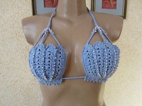 Crochet bikini ,Shell bikini,Blue bikini,Sexy BIkini,Crochet Simwear,Crochet Boho Bikini,Hippie biki Swimwear Crochet, Diy Earrings Easy, Crochet Swim, Crochet Swimwear, Baby Afghan Crochet, Crochet Boho, Blue Crochet, Boho Patterns, Diy Crochet Projects