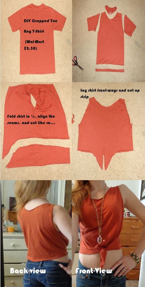 Tshirt To Crop Top Diy, Tshirt To Crop, Restyle Oversized Tshirt, Cut Tshirt Diy Crop Top Off Shoulder, Tshirt Diy Upcycle, Restyling Tshirts No Sew, Long Sleeve Into Tank Top Diy, Diy Clothes No Sewing For Teens, Make A Crop Top