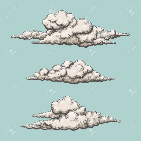 Cloud Etching, Cloud Tattoo Design, Cloud Illustration, Cartoon Clouds, Cloud Tattoo, 흑백 그림, Cloud Drawing, Desenho Tattoo, Flower Nature