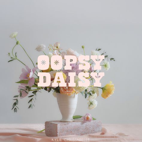 OOPSY DAISY - Passion Project on Behance Flower Company Branding, Branding Textures, Florist Logo Branding, Flowershop Ideas, Flower Shop Logo, Florist Branding, Florist Brand, Floral Branding, Florist Studio