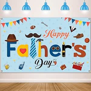 Happy Father's Day Backdrop Banner Sign Blue Fathers Day Background Decorations Father’s Day Party Family Photo Booth Supplies Favors Fathers Day Backdrop, Fathers Day Background, Fathers Day Decorations, Fathers Day Banner, Day Background, Preschool Art Activities, Easy Drawings For Kids, Kids Gift Guide, Background Decoration