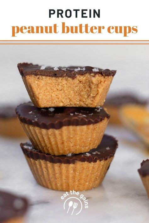 Healthy Protein Peanut Butter Cups, Protein Packed Peanut Butter Cups, Gluten Free Desserts Peanut Butter, Gluten Free Protein Bars Homemade, Healthy Protein Baked Goods, High Protein Peanut Butter Cups, Peanut Butter Oat Cups Recipe, Healthy Protein Treats, High Protein Low Carb Sweet Snacks