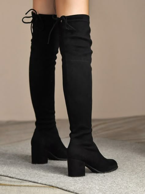 Long Shoes Outfit Women, Trendy Boots For Women, Black Long Boots, Black Shoes Boots, Long Boots For Women, Black Sequin Heels, Black Shoes For Women, Long Black Boots, Long Shoes