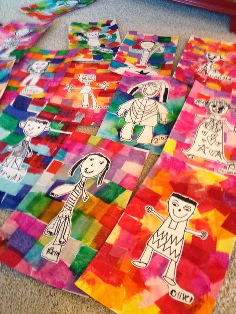 Kindergarten Self Portraits, Classe D'art, Self Portrait Art, Kindergarten Art Lessons, Kindergarten Art Projects, Art Du Collage, Blog Art, Self Portraits, Kindergarten Art