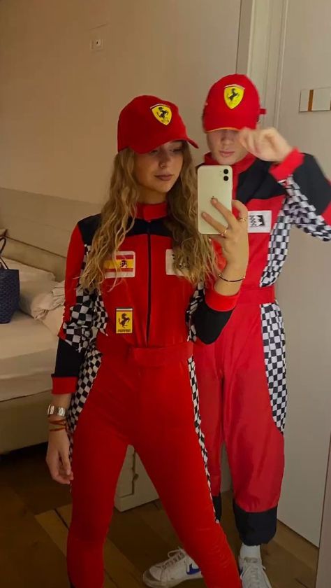 F1 Couple Costume, Race Girl Costume, Air Force Costume, F1 Costume, Henry Danger Costume, Racer Costume, Racing Driver, Car Racing, Couples Costumes