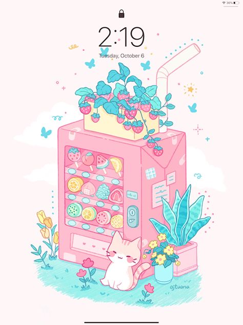 Machine Wallpaper, Isometric Art, Cute Food Art, Little Drawings, Kawaii Aesthetic, Cute Little Drawings, Vending Machine, Kawaii Drawings, Kawaii Art