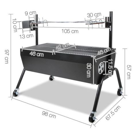 Oil Drum Bbq, Spit Roaster, Bbq Spit, Bbq Stand, Metal Sheet Design, Welding Design, Welded Metal Projects, Fire Pit Cooking, Barbecue Design