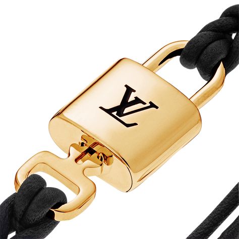 LOUIS VUITTON® - Lv Padlock Bracelet - Black Lv Accessories, Lv Leather Bracelet, Louis Vuitton Leather Bracelet, Louis Vuitton Jewerly, Louis Vuitton Bracelet Monogram, Louis Vuitton Padlock Necklace, Mens Luxury Accessories, Louis Vuitton Accessories Key Chains, Luxury Gifts For Men