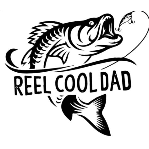 Diy Father's Day Crafts, Reel Cool Dad, Svg Fishing, Christmas Puns, Fathers Day Svg, Fishing Svg, Funny Gifts For Dad, Silhouette Stencil, Dad Svg