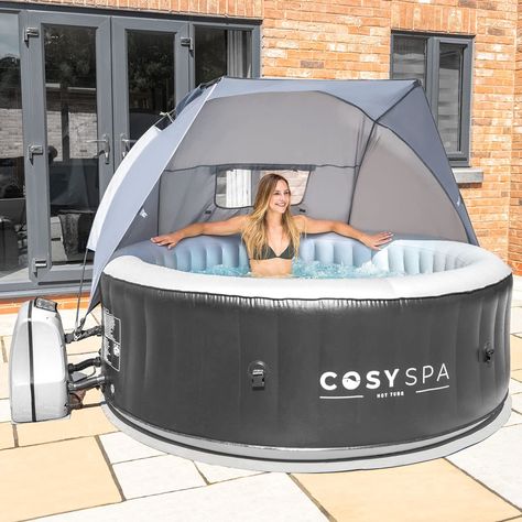 PRICES MAY VARY. STAY RELAXED & PROTECTED - The hot tub shelter canopy allows you to relax and remain protected from the elements. The canopy is suitable for the CosySpa 2/4-seater or 4/6-seater. PROTECTION AGAINST SUNBURN - Reduce the risk of sunburn thanks to the shade provided by the sun shelter for hot tubs. You can remain safe and relaxed. EASY TO ASSEMBLE - The hot tub surround canopy is quick and easy to assemble together with the fiberglass poles provided. Simply place the clip into the Hot Tub Canopy, Hot Tub Shelters, Hot Tub Privacy, Tub Accessories, Backyard Accessories, Hot Tub Surround, Hot Tub Accessories, Hot Tub Deck, Outdoor Canopy