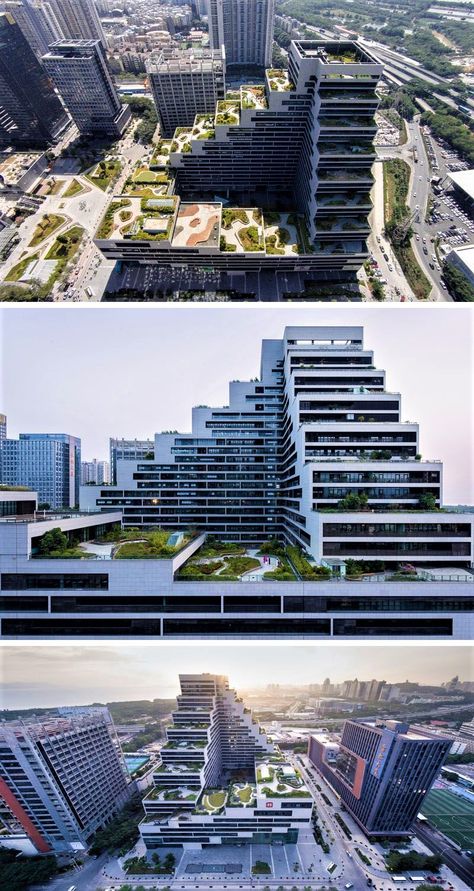 Terrace Building, High Building, Plans Architecture, Mix Use Building, Skyscraper Architecture, Architecture Building Design, Apartment Architecture, Green Architecture, Residential Complex