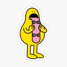 Skater Stickers, Indie Stickers, Skate Stickers, Funny Artwork, Skateboard Stickers, Aesthetic Indie, Skateboard Art, Cartoon Stickers, Indie Kids