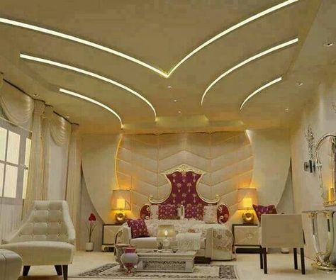 Lavish Bedroom Ceilings, Gypsum Ceiling Design, False Ceiling Bedroom, False Ceiling Living Room, Red Bedroom, Ceiling Design Living Room, Ceiling Design Modern, Diy Ceiling, Ceiling Design Bedroom