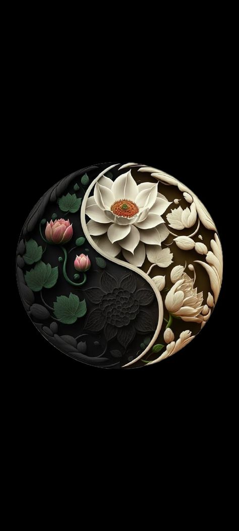 Black Mandala Wallpaper, Yin Yang Wallpaper, Meditation Pictures, Symbol Wallpaper, Mandala Symbols, Yin Yang Art, Qhd Wallpaper, Mandala Wallpaper, 1 Wallpaper