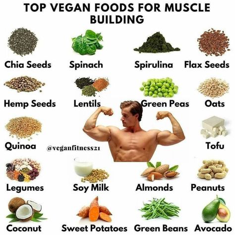 TOP VEGAN FOODS FOR MUSCLE BUILDING CHART Nutrition Day, Sweet Potato Green Beans, Nutritional Tips, Vegan Muscle, Muscle Building Foods, Muscle Building Diet, Body Builders, Vegan Bodybuilding, Workout Planner