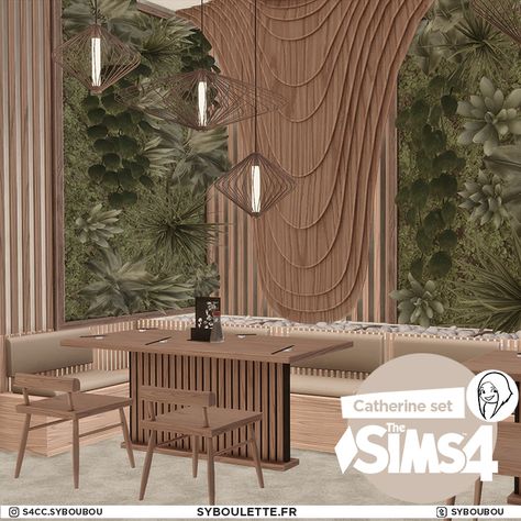 Catherine sushis restaurant cc sims 4 3 Waiter Station, Sims 4 Restaurant, Sims 4 Cc Furniture Living Rooms, Lotes The Sims 4, Sims 4 Kitchen, The Sims 4 Pc, Sims 4 Expansions, Sims 4 House Design, Casas The Sims 4