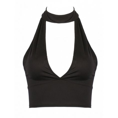 Choies Black Halter Cut Out Front Crop Top ($9.99) ❤ liked on Polyvore featuring tops, shirts, crop tops, crop, tank tops, black, halter neck tops, cut-out shirts, halter-neck tops and cutout tops Tank Tops Black, Shirts Crop Tops, Tie Halter Top, Cutout Crop Top, Halter Neck Crop Top, Shirts Crop, Front Crop Top, Top Halter, Black Halter