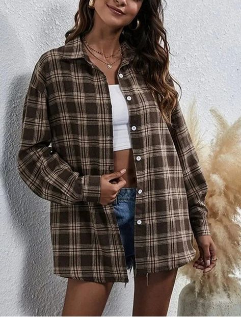 Link given. Buffalo Plaid Shirt, Drop Shoulder Shirt, Plaid Shirt Women, Oversized Button Down Shirt, Womens Flannel Shirt, Plaid Cardigan, Oversized Flannel, Plaid Shirts, Drawstring Dresses