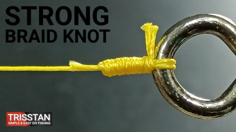 Strong Braid knot for swivels & lure #fishing #mancing #pancing Fishing Knots Braid, Knot Braid, Fishing Knots, Fishing Tips, Quick Easy, Knot, Fishing, Braids, Fish