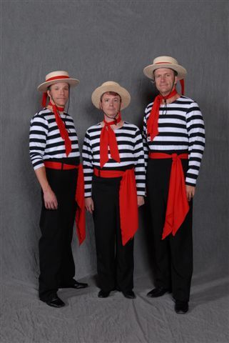 gondoliers Italian Party Costume, Italy Classroom Theme, Italian Halloween Costume, Italy Costume Ideas, Italian Themed Party Ideas, Gondolier Costume, Italian Costume Ideas, Italian Theme Party, Italy Party Theme