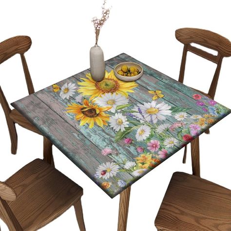 PRICES MAY VARY. ✔Tablecloths Size - There are 10 sizes of our products for you to choose from! The square elastic edge design can be easily installed around a round table of any diameter. You can take a few seconds to measure the size of the table, so as to avoid the hassle of return and exchange. ✔Excellent Protection: This tablecloth is made of polyester fiber material with elastic edges, which can effectively protect the table and decorate it. The durable tablecloth can be used for a long ti