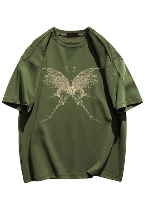 Vanishing Butterfly T-Shirt Unisex Fairy Grunge Aesthetic Fairy Grunge Style, Alternative World, Fairy Grunge Aesthetic, Grunge Accessories, Butterfly T Shirt, Aesthetic Stores, Grunge Shirt, Tiktok Outfits, Aesthetic Green