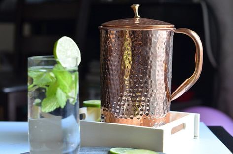 Health Benefits of Drinking Water From A Copper Vessel Benefits Of Copper Water Bottle, Make Alkaline Water, Copper Cup, Copper Properties, Benefits Of Drinking Water, Copper Water Bottle, Copper Utensils, Copper Vessel, Water In The Morning