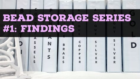 Hey beautiful! In today’s video, I will share one important section of my bead and jewelry making supply storage: how I store my findings. Over the past two and a half years, the binder organization system, which I shared in 2018, has grown from one three inch binder, to an entire series of binders. Each binder contains different materials, such as findings, gemstone pendants, and tassels, for example, in various types of colors and finishes. Bead Storage Ideas Organizations, Beading Basics, Jewelry Basics, Storage And Organization Ideas, Bead Dangles, Organize Craft Supplies, Hey Beautiful, Small Business Organization, Bead Organization