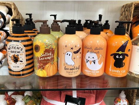 Hand soaps at homegoods Halloween Shapes, Halloween Soap, Halloween Things, Hand Soaps, Boo Basket, Skincare Packaging, Halloween Inspo, Bath Products, Theme Ideas