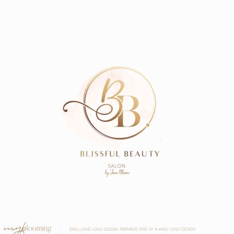 Monogram Wallpaper, Bb Monogram, Bb Logo, Boutique Logo Design, Makeup Artist Logo, Makeup Artist Business, Text Logo Design, Beauty Logo Design, Monogram Logo Design