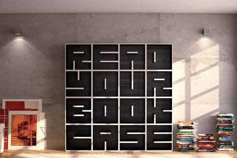 Bookshelf designs as unique as you are: Part 2 | Yanko Design Unusual Bookcase, Bookshelf Designs, Unique Bookcase, Bookshelf Art, White Bookshelves, Cool Bookshelves, Joinery Details, Bookshelf Design, Modular Shelving