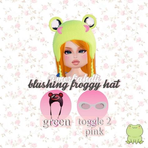 Frog Hat Dress To Impress, Dress To Impress Logo, Kawaii Emo, Rh Design, Fancy Dress Code, Frog Hat, Dti Hacks, Dti Fits, Dti Ideas