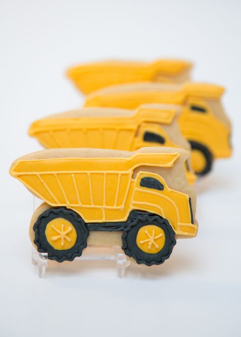 Dump Truck Cookies, Truck Cookies, Construction Cookies, Decor Cookies, Chocolate Rocks, Truck Cakes, Construction Birthday Parties, Construction Theme, Truck Party