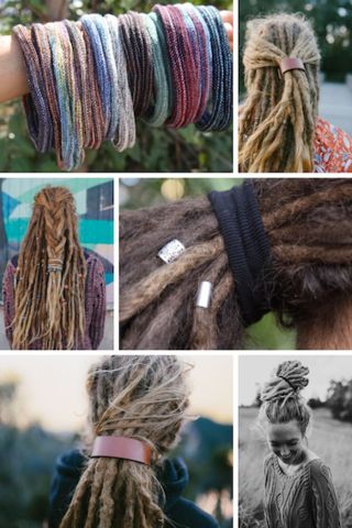 Dreadlock Care, Dread Bun, Dreads Care, Natural Dreads, Dread Accessories, Long Dreads, Flat Twist Updo, Weave Ponytail Hairstyles, Dreadlock Accessories