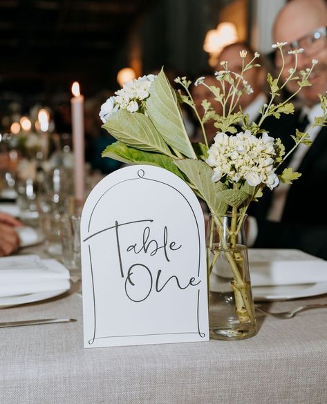 a wavy shape & swirly border - the perfect combo for H+B⁠ → 'Vino' wave wedding welcome sign & arch table number in Classic White + Black⁠ •⁠ photography @chamorecreations venue @cadellaparkevents Arch Table Numbers, Arch Table, Black Photography, Wedding Welcome Sign, Wedding Welcome Signs, Table Signs, Table Number, Wedding Welcome, Table Numbers