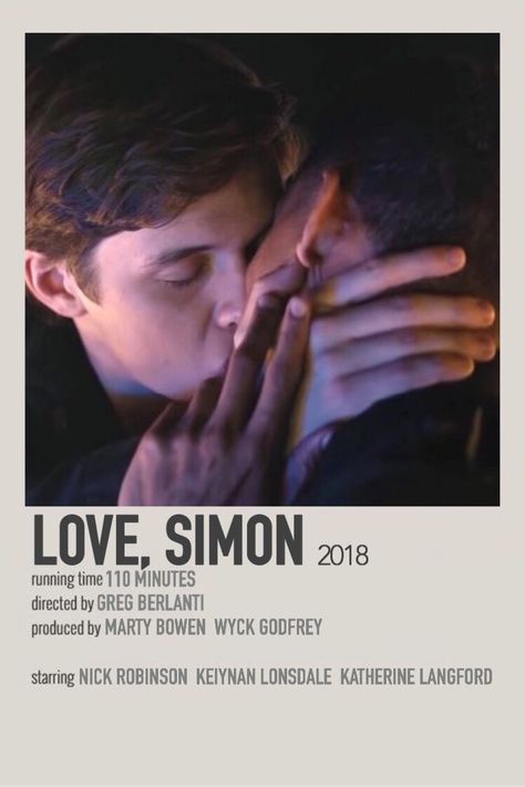 poster about the movie "love, simon" pls send me a pic or something if you used the poster on your wall 🥺 Movie Character Posters, Queer Cinema, Iconic Movie Posters, Movie To Watch List, New Movies To Watch, Love Simon, Tv Series To Watch, Actors Funny, Film Posters Minimalist