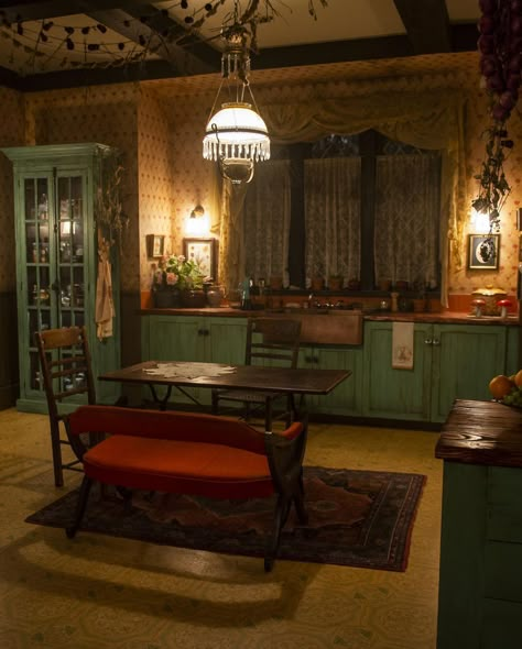 Netflix Has Hidden All Kinds Of Easter Eggs In The Chilling Adventures Of Sabrina House Magical Cottage, Basement Room, Victorian Home Interior, Chilling Adventures Of Sabrina, Country Cottage Decor, Cottage Interior, Design Philosophy, Fantasy House, House Goals