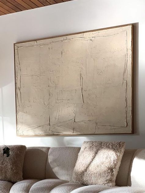 Diy Canvas Minimalist Art, Limewash Canvas, Small Textured Paintings, Neutral Textured Art, Organic Modern Wall Art, Texture Art Diy, Diy Large Canvas Art, Diy Living Room Art, Organic Modern Art