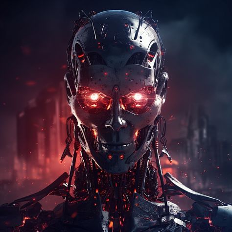 Evil Robot, Robot Eyes, Red Robot, Humanoid Robot, Superhero Wallpaper, Youtube Thumbnail, Robot Design, Robot Art, Robots Concept