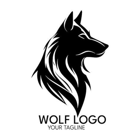 Plantilla de vector de logotipo de lobo ... | Premium Vector #Freepik #vector #logo #lobo #logo-animales #logo-silueta Vector Logo, Premium Vector, ? Logo, Quick Saves, Design