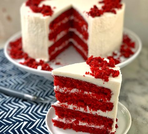 Grandma Pheifer’s Red Velvet Cake with Heritage Frosting – Store Bought Is Fine Red Velvet Cake Ingredients, Red Velvet Frosting, Red Velvet Recipes, Make Cream Cheese, Homemade Frosting, Chocolate Sprinkles, Frosting Recipe, Never Go Back, Box Cake Mix