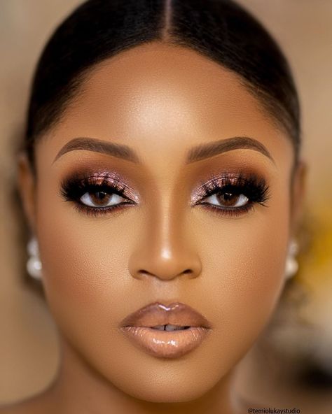 We've Got The Perfect Bridal Beauty Look For You Wedding Makeup Dark Skin, Wedding Makeup Dark, Black Wedding Makeup, Dark Skin Girl, Black Bridal Makeup, Makeup For Black Skin, Brown Skin Makeup, Dark Skin Makeup, Pink Makeup