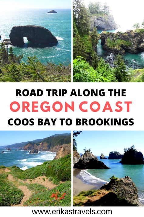 Traveling to Oregon? You won't want to miss the Oregon Coast---especially the southern Oregon Coast between Coos Bay and Brookings. Learn the best road trip stops with this guide to Oregon's most beautiful coastal attractions. South Oregon Coast, Southern Oregon Coast Things To Do, Oregon Coast Roadtrip, Oregon Coast Road Trip, Road Trip Stops, Oregon Coast Vacation, Coos Bay Oregon, Brookings Oregon, Pacific Coast Road Trip