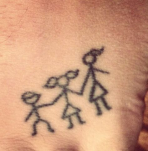 Sibling Family Tattoos Tattoos For Brother And Sister, Three Sibling Tattoos, Tattoos For Brother, Friendship Tattoos For 3, 3 Sister Tattoos, Siblings Tattoo For 3, Matching Tattoos For Siblings, Small Sister Tattoos, Sisters Tattoo