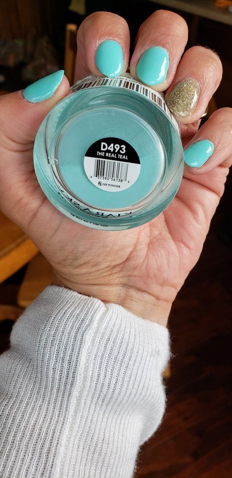 Kiara Sky The Real Teal and Revel Nail Theia Mint Dip Powder Nails, Teal Dipped Nails, Summer Dip Nail Colors 2020, Late Summer Nails Color Dip, Mint Dip Nails, Kiara Sky Dip Powder Colors Swatch, Turquoise Dip Nails, Dip Powder Nails Ideas Spring 2023, Dip Powder Nails Colors Summer 2023