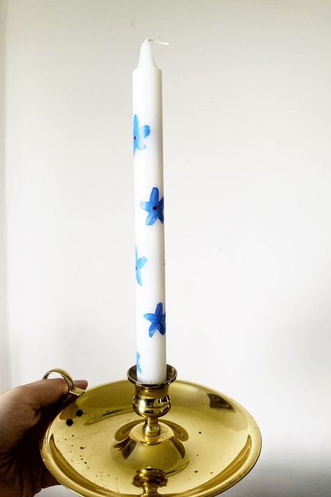 Diy Taper Candles, Painted Taper Candles, Paint Candles, Candles Diy, Lets Get Started, Painted Candles, Lets Try, Diy For Girls, Taper Candles