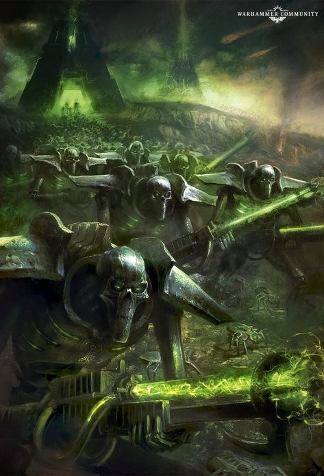 Warhammer Necrons, Necron Army, Necron Warriors, Warhammer 40k Necrons, Tau Warhammer, Apocalypse Character, Warhammer 40k Figures, Warhammer 40k Art, Cosmic Horror