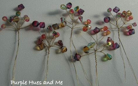 -Crafting, DIY, Projects, Decorating Gem Trees Tutorial, Gemstone Wire Tree Tutorial, Wire Trees Diy How To Make, Crystal Tree Diy, Diy Crystal Crafts, Beaded Wire Art, Diy Bonsai, Angel Ideas, Bead Tree