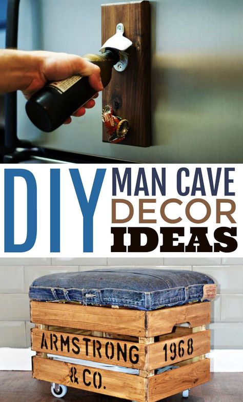 Diy Man Cave Bar, Diy Man Cave Decor, Man Cave Bar Stools, Man Cave Decor Ideas, Diy Man Cave, Cave Diy, Rustic Man Cave, Man Cave Bedroom, Cave Room